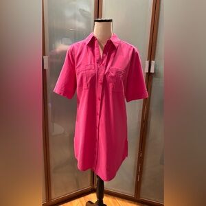 Pink Chico’s women’s short sleeve button up blouse size 0